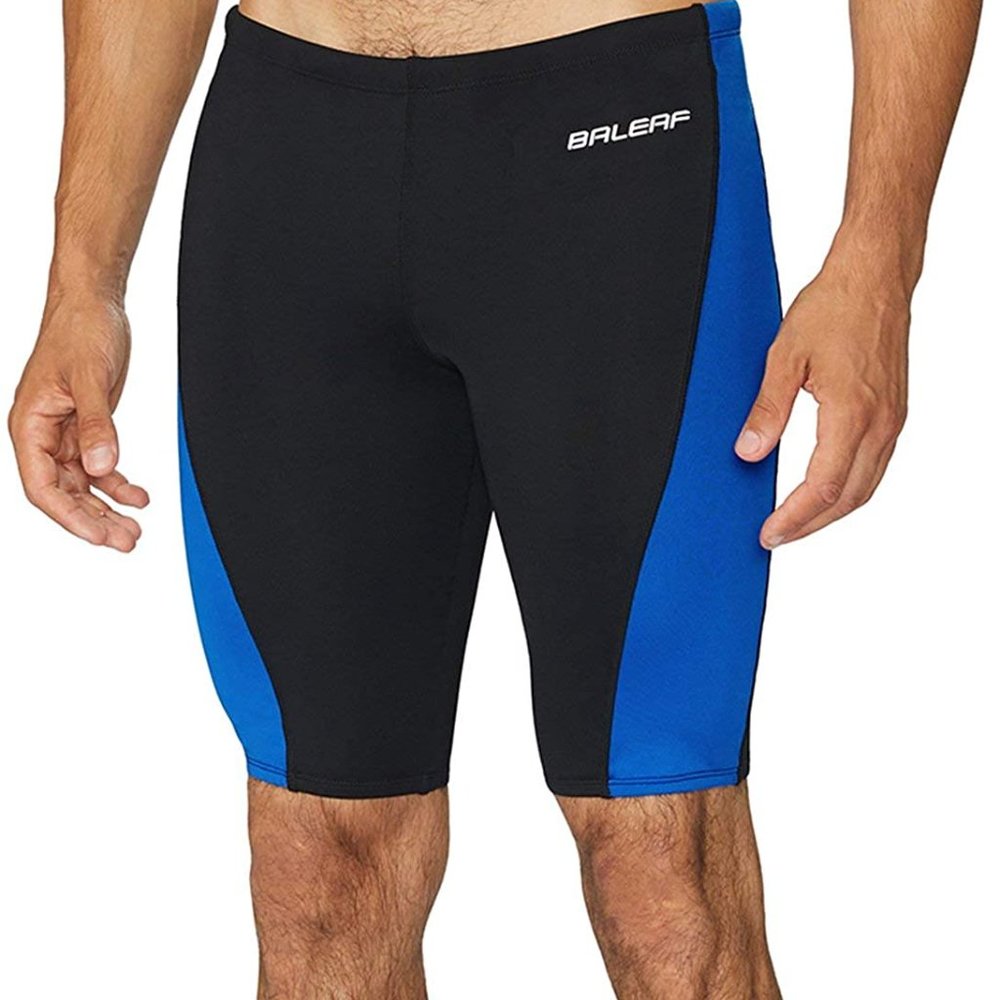 Baleaf Black & Blue Men's Training Swim Shorts.NWT